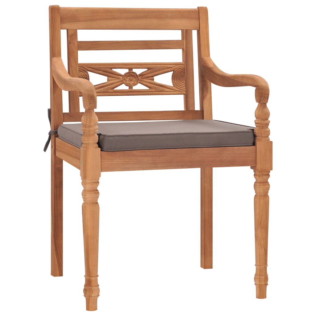 Set Mobilier De Grădină Cu Perne, 5 Piese, Lemn Masiv De Tec