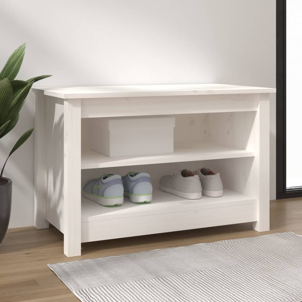 Bancă Pentru Pantofi, 70X38X45,5 Cm, Lemn Masiv De Pin