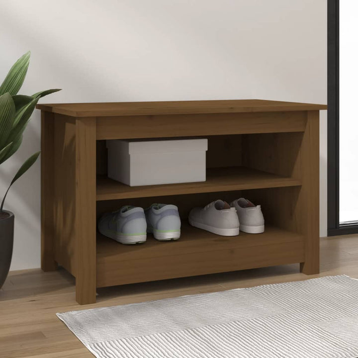 Bancă Pentru Pantofi, 70X38X45,5 Cm, Lemn Masiv De Pin