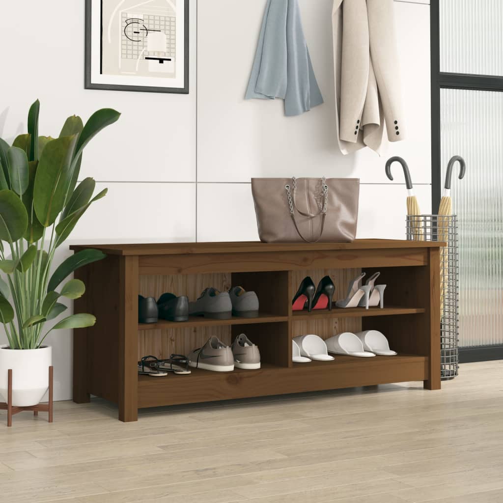 Bancă Pentru Pantofi, 70X38X45,5 Cm, Lemn Masiv De Pin
