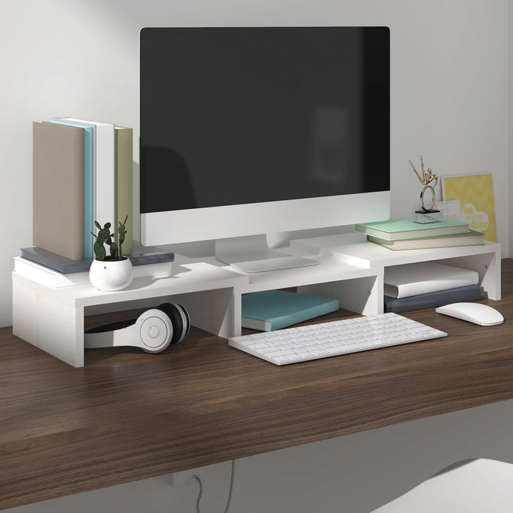 Stand Pentru Monitor, 80X24X10,5 Cm, Lemn Masiv De Pin