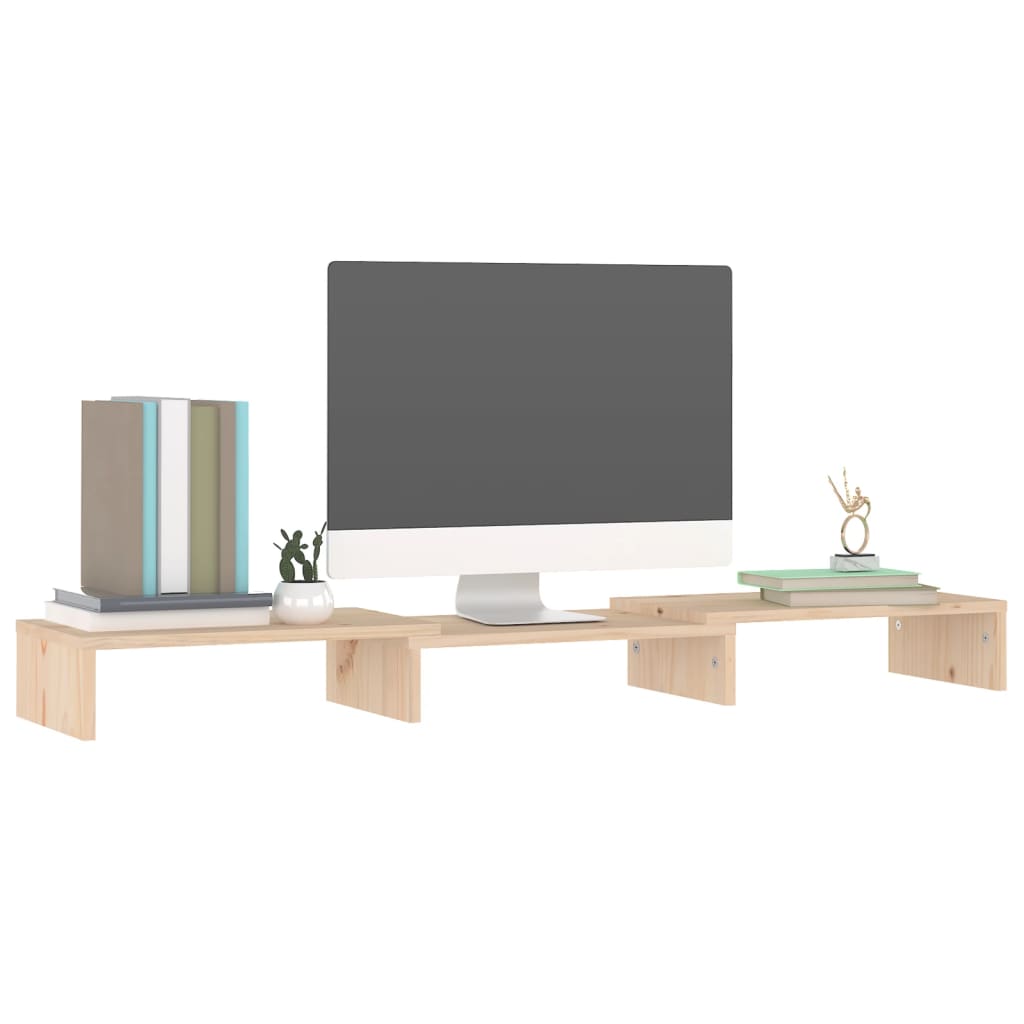 Stand Pentru Monitor, 80X24X10,5 Cm, Lemn Masiv De Pin
