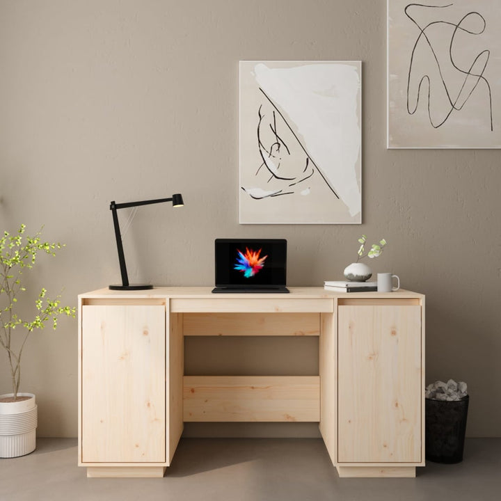 Birou, , 140X50X75 Cm, Lemn Masiv De Pin