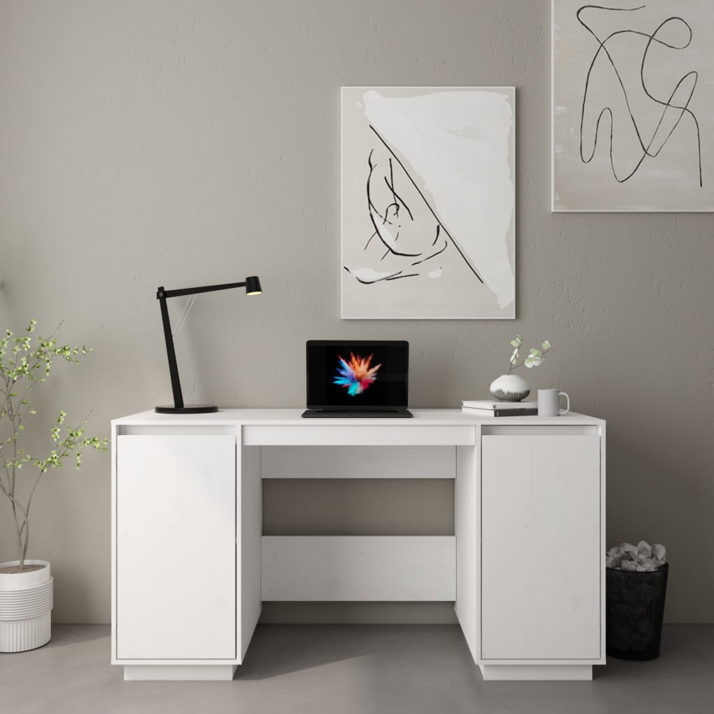 Birou, , 140X50X75 Cm, Lemn Masiv De Pin