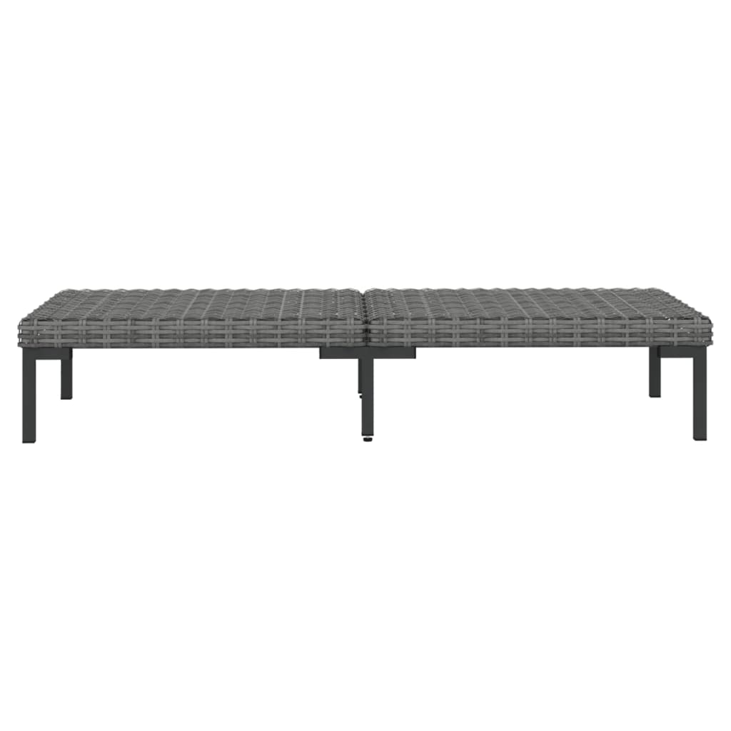 Set Mobilier De Grădină Cu Perne, 5 Piese, Gri Închis Poliratan