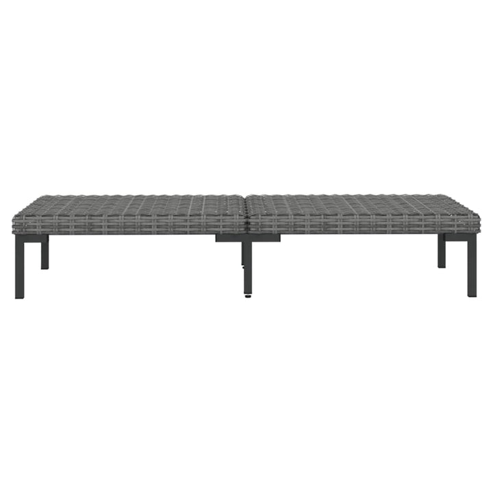 Set Mobilier De Grădină Cu Perne, 5 Piese, Gri Închis Poliratan