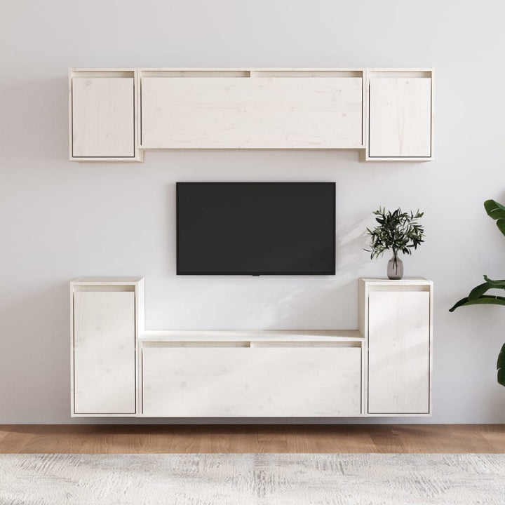 Comode Tv, 6 Buc., , Lemn Masiv De Pin