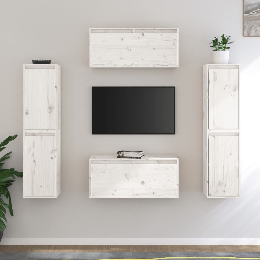 Comode Tv, ,6 Buc., Lemn Masiv De Pin