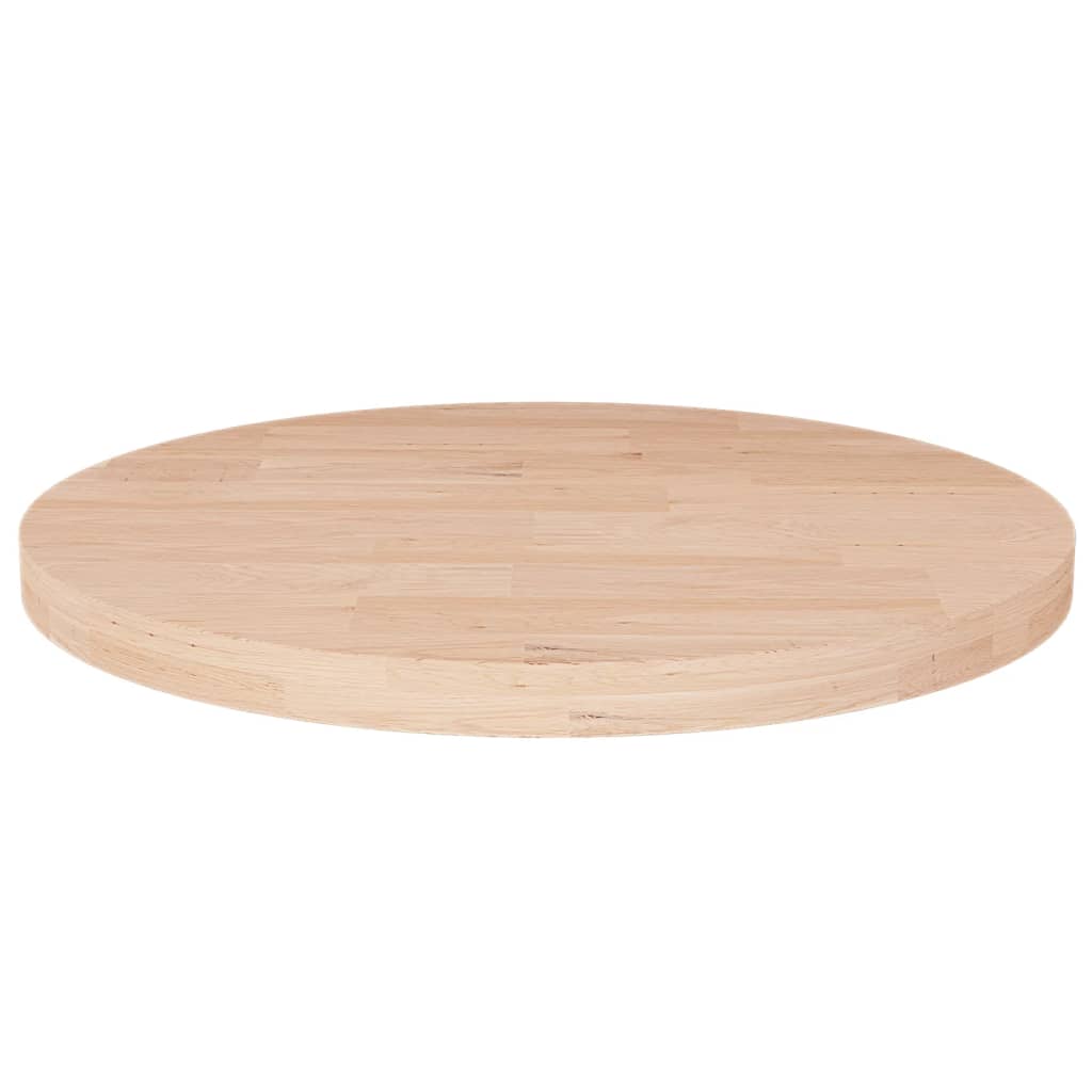 Blat De Masă Rotund, Ø30X4 Cm, Lemn Masiv Stejar Netratat
