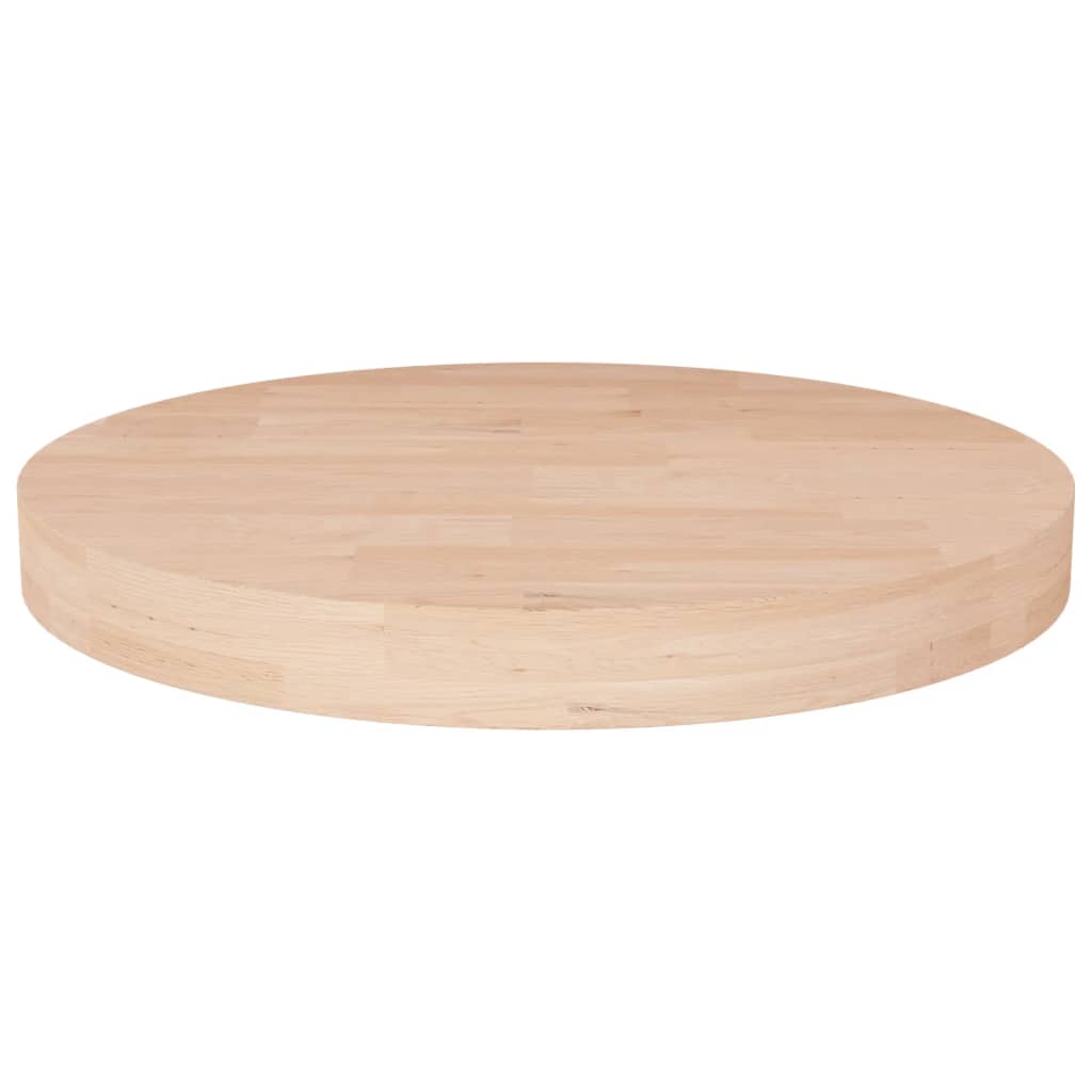 Blat De Masă Rotund, Ø30X4 Cm, Lemn Masiv Stejar Netratat