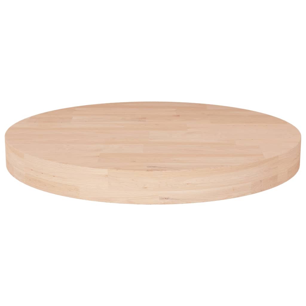Blat De Masă Rotund, Ø30X4 Cm, Lemn Masiv Stejar Netratat