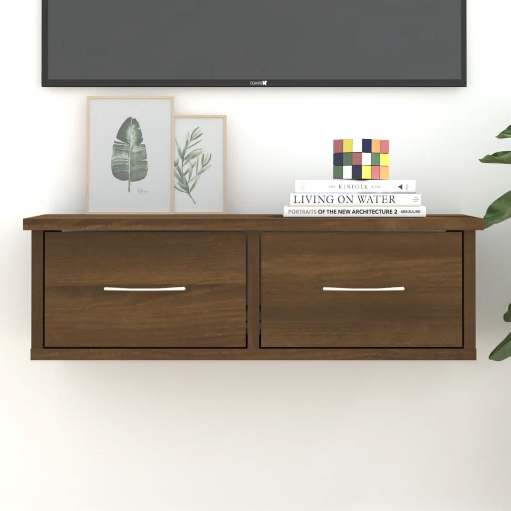 Raft De Perete Cu Sertar, , 60X26X18,5 Cm, Lemn Prelucrat