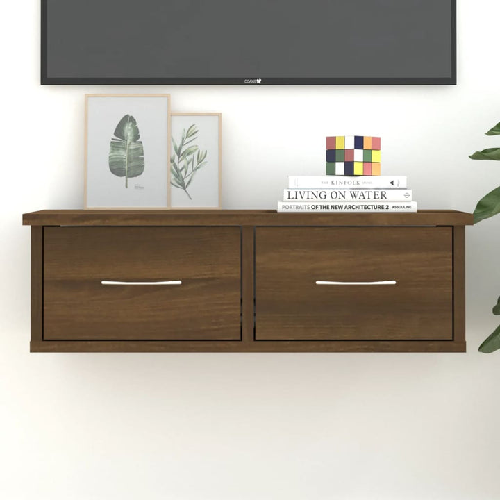 Raft De Perete Cu Sertar, , 60X26X18,5 Cm, Lemn Prelucrat