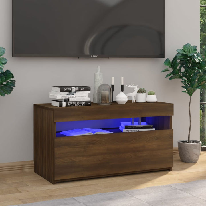 Dulap Tv Cu Led 120X35X40 Cm Lemn Prelucrat