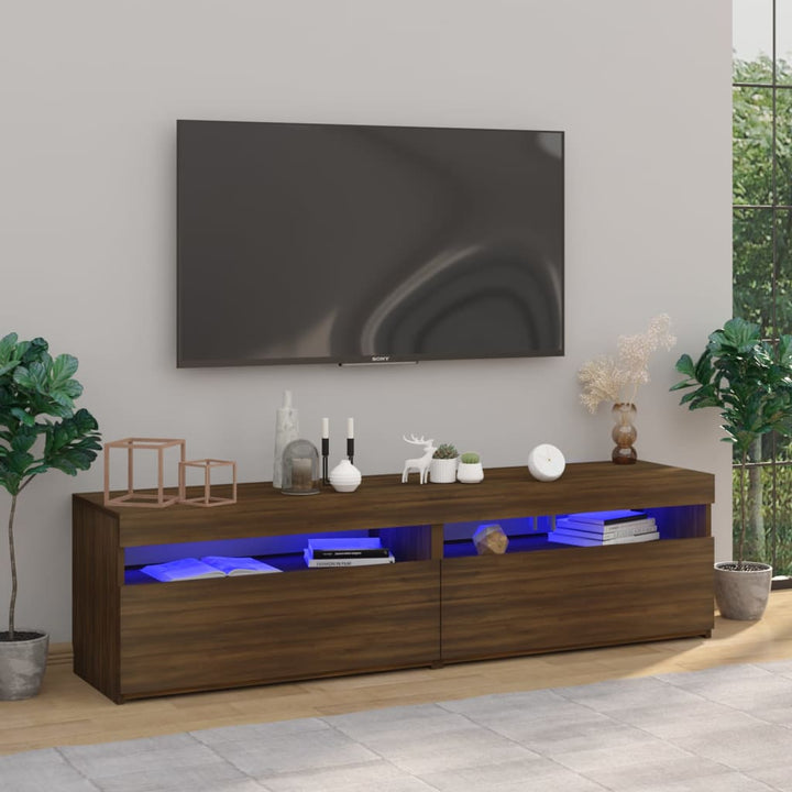 Dulap Tv Cu Led 120X35X40 Cm Lemn Prelucrat