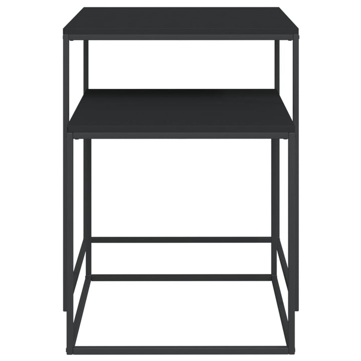 Set Măsuțe De Cafea, 2 Buc., Lemn Prelucrat Și Metal