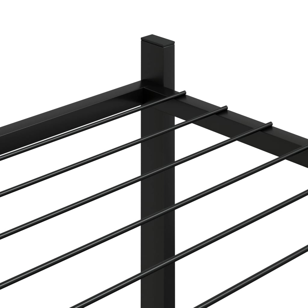 Suport Pentru Flori Cu Roți, 83X25X83,5 Cm, Negru, Fier