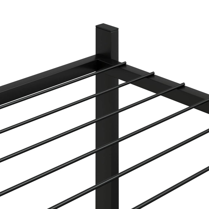 Suport Pentru Flori Cu Roți, 83X25X83,5 Cm, Negru, Fier