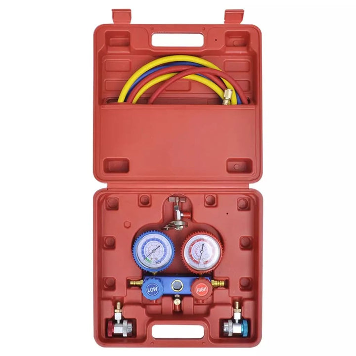 Pompă De Vid 50 L/Min Cu Set De Manometre În Set Scule