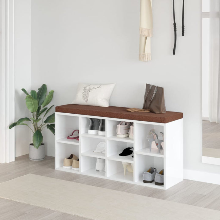 Bancă Pentru Pantofi, Gri Sonoma, 103X30X48 Cm, Lemn Prelucrat