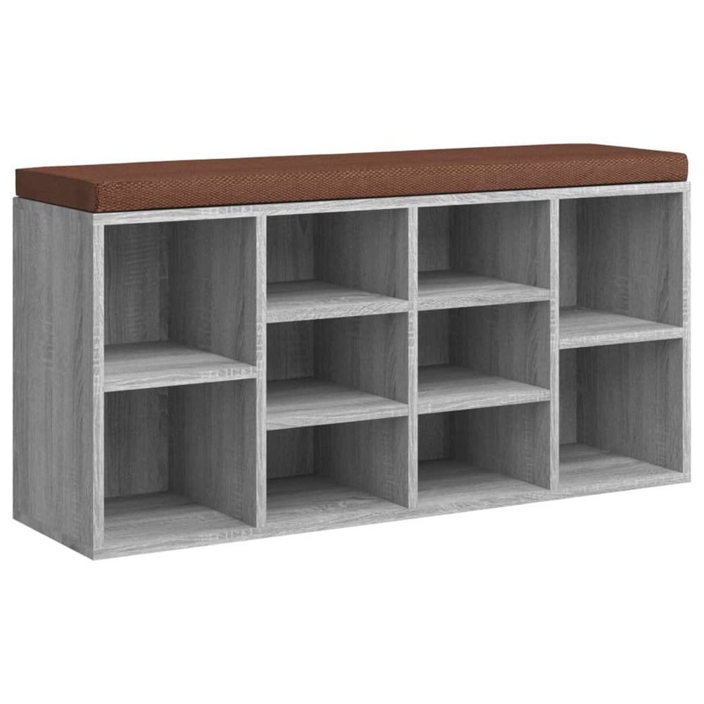 Bancă Pentru Pantofi, Gri Sonoma, 103X30X48 Cm, Lemn Prelucrat