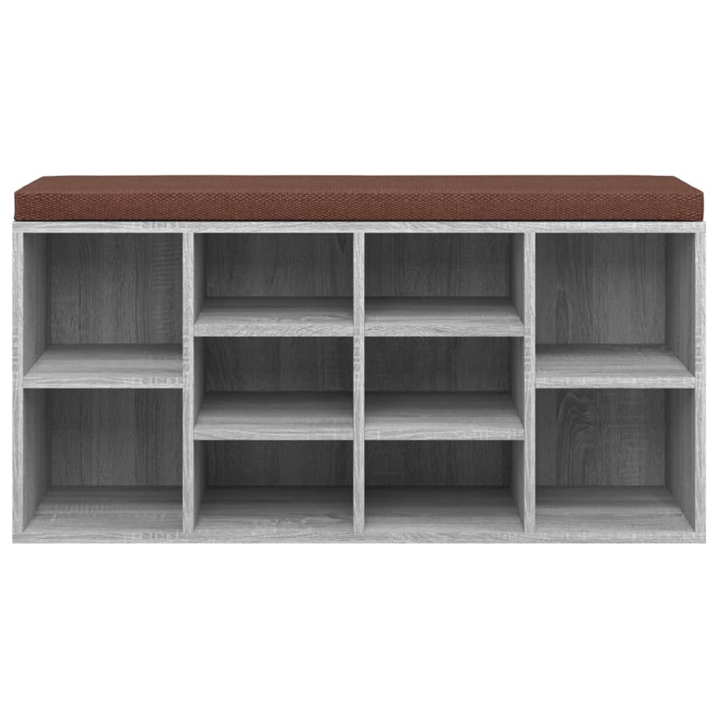 Bancă Pentru Pantofi, Gri Sonoma, 103X30X48 Cm, Lemn Prelucrat