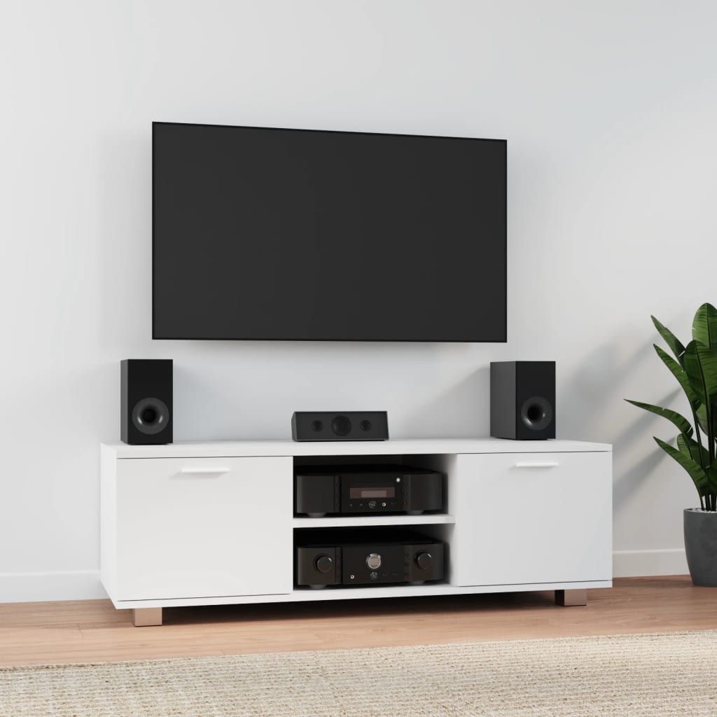 Comodă Tv, Alb Extralucios, 140 X 40,5 X 35 Cm