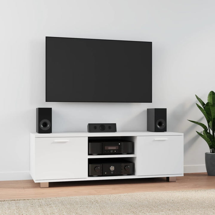 Comodă Tv, Alb Extralucios, 140 X 40,5 X 35 Cm