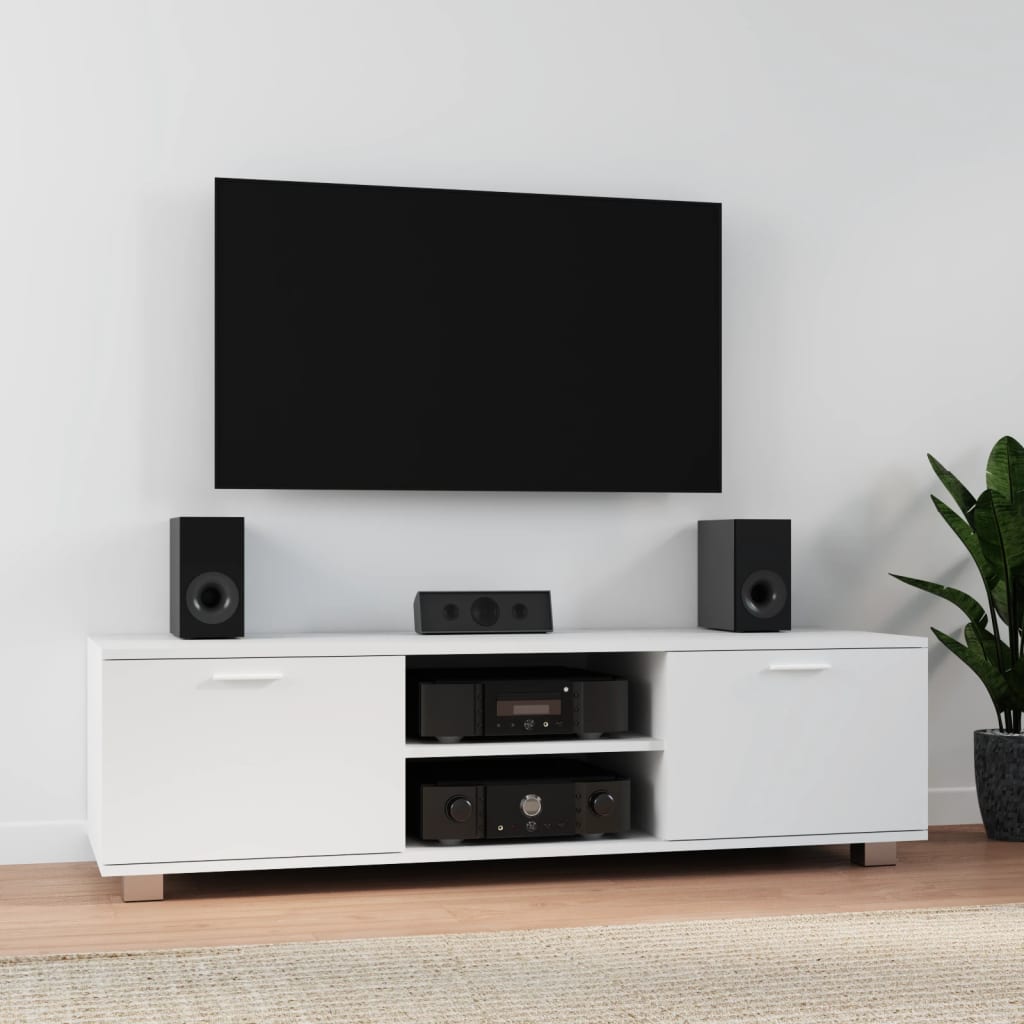 Comodă Tv, Alb Extralucios, 140 X 40,5 X 35 Cm