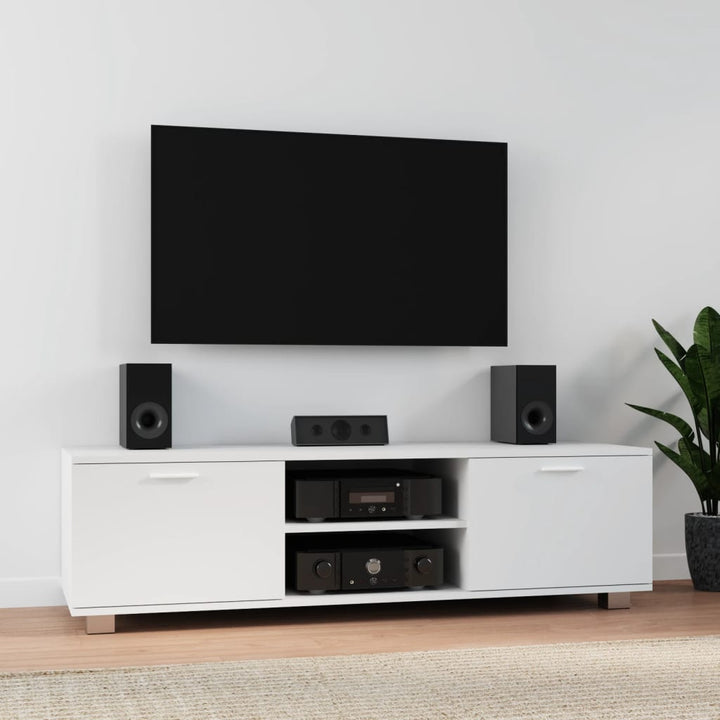 Comodă Tv, Alb Extralucios, 140 X 40,5 X 35 Cm
