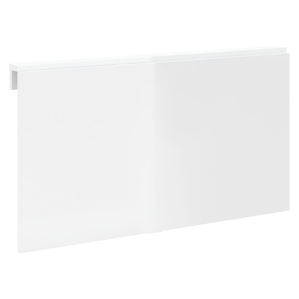 Masă Perete Pliantă Alb Extralucios 100X60X56 Cm Lemn Compozit