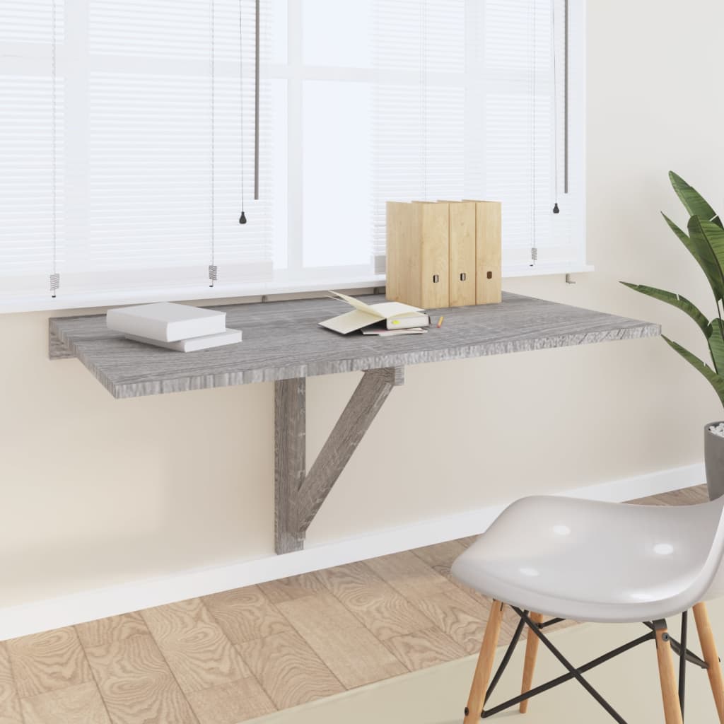 Masă Perete Pliantă Alb Extralucios 100X60X56 Cm Lemn Compozit