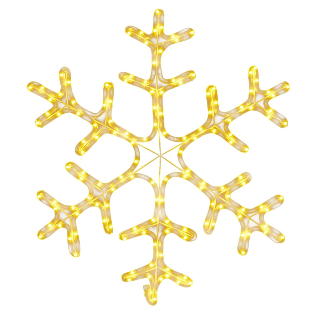 Figurină Crăciun, Fulg De Zăpadă, 144 Led-Uri Alb Cald, 59X59Cm