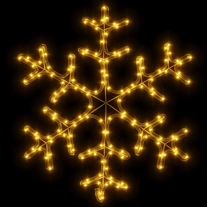 Figurină Crăciun, Fulg De Zăpadă, 144 Led-Uri Alb Cald, 59X59Cm
