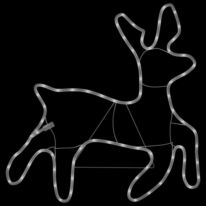 Figurină Ren De Crăciun, 72 Led-Uri, Alb Cald, 57X55X4,5 Cm
