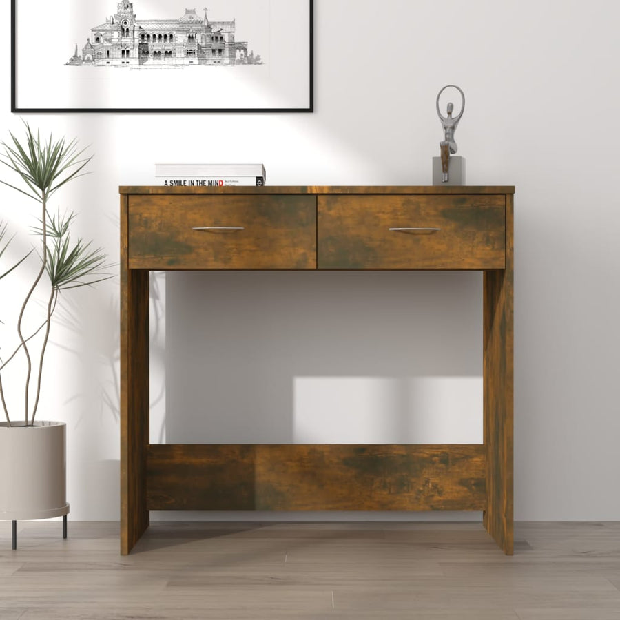 Birou, Stejar Fumuriu, 80X40X75 Cm, Lemn Prelucrat