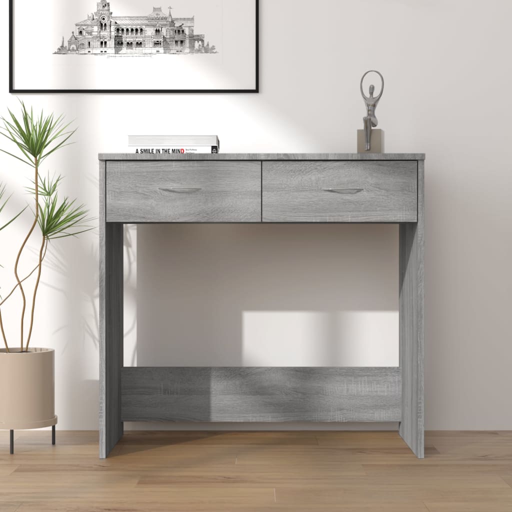 Birou, Stejar Fumuriu, 80X40X75 Cm, Lemn Prelucrat
