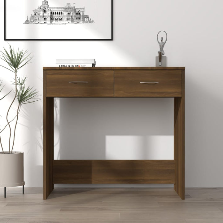 Birou, Stejar Fumuriu, 80X40X75 Cm, Lemn Prelucrat