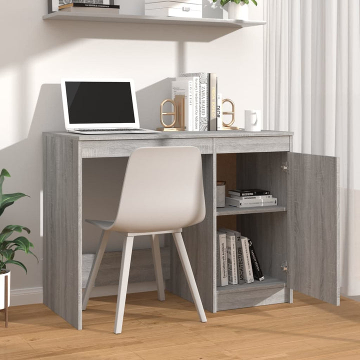 Birou, Gri Sonoma, 100X50X76 Cm, Lemn Prelucrat
