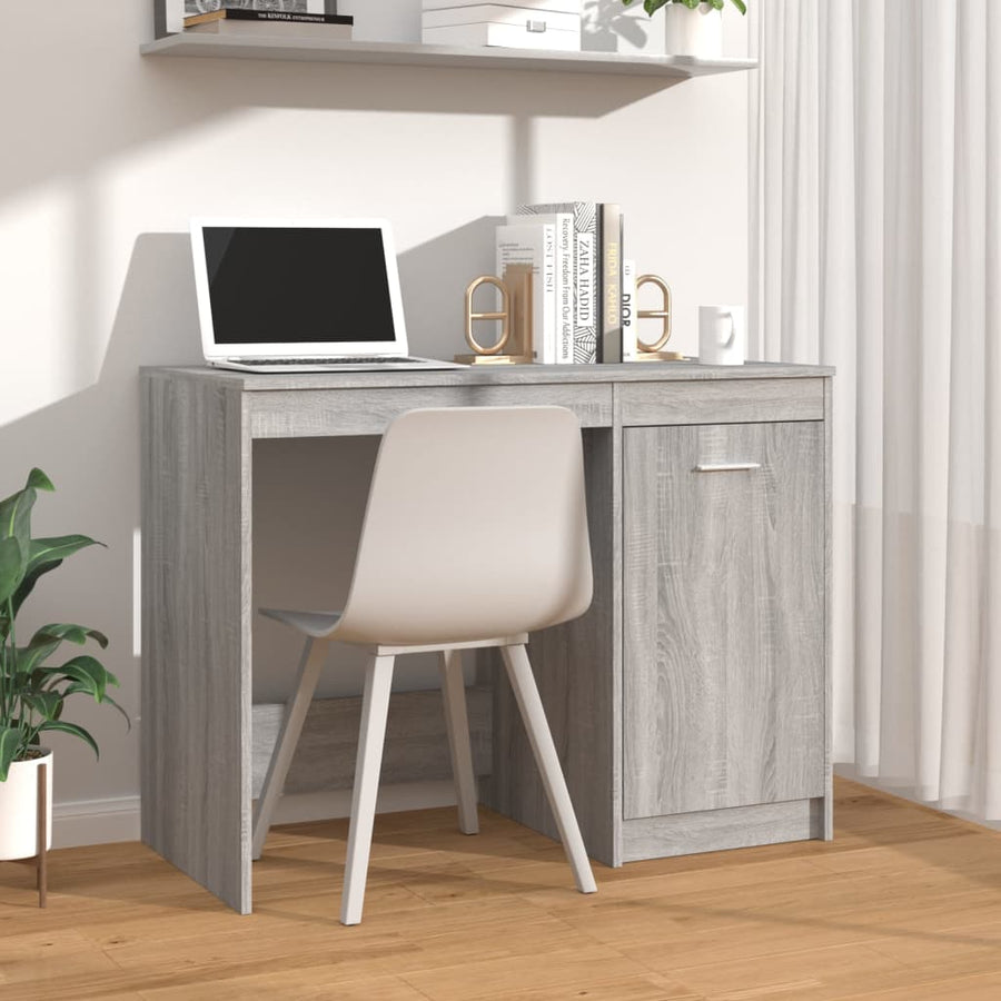 Birou, Gri Sonoma, 100X50X76 Cm, Lemn Prelucrat