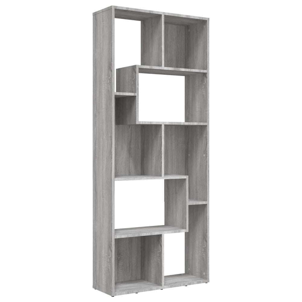 Bibliotecă, Gri Sonoma, 67X24X161 Cm, Lemn Prelucrat