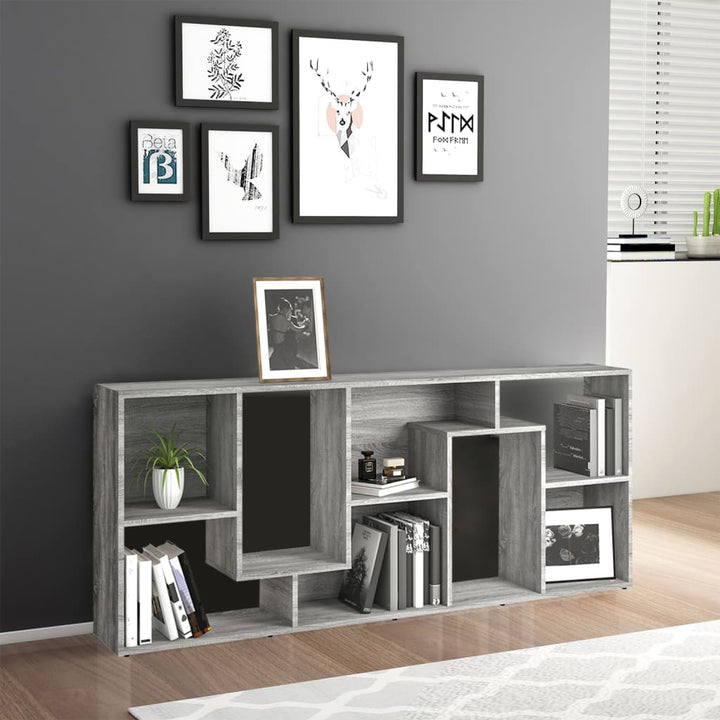 Bibliotecă, Gri Sonoma, 67X24X161 Cm, Lemn Prelucrat