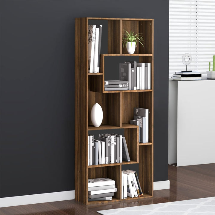 Bibliotecă, Gri Sonoma, 67X24X161 Cm, Lemn Prelucrat