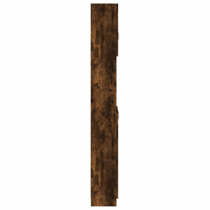 Dulap De Baie, Stejar Fumuriu, 32X25,5X190 Cm, Lemn Prelucrat