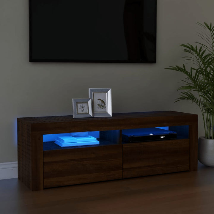 Dulap Tv Cu Led 120X35X40 Cm Lemn Prelucrat
