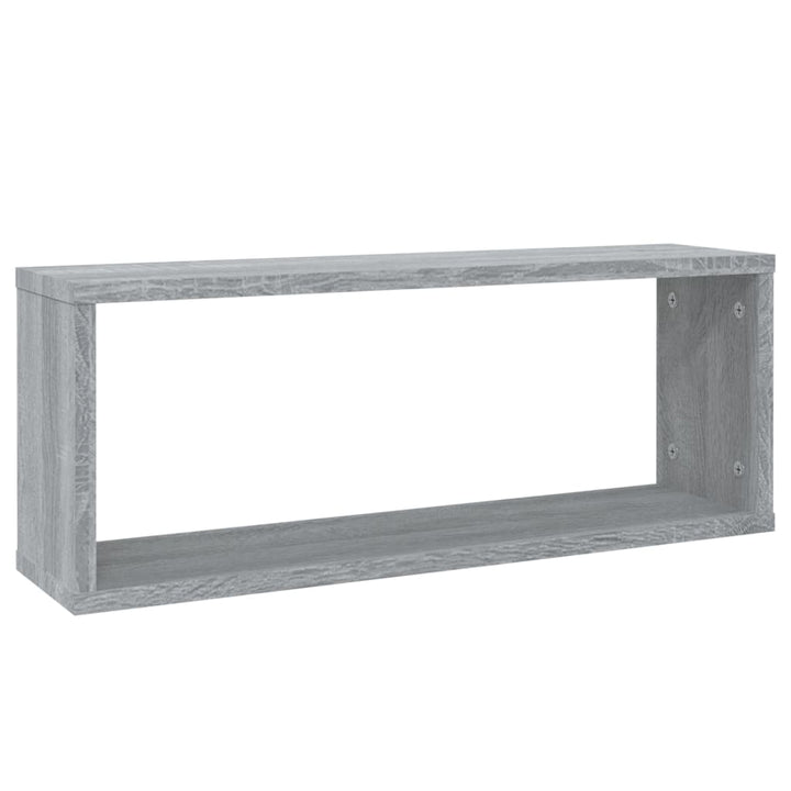 Rafturi De Perete Cub, 4 Buc., Gri Sonoma, 60X15X23 Cm, Lemn