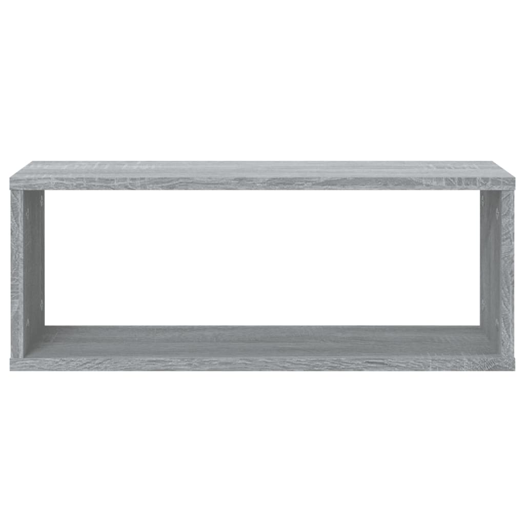 Rafturi De Perete Cub, 4 Buc., Gri Sonoma, 60X15X23 Cm, Lemn