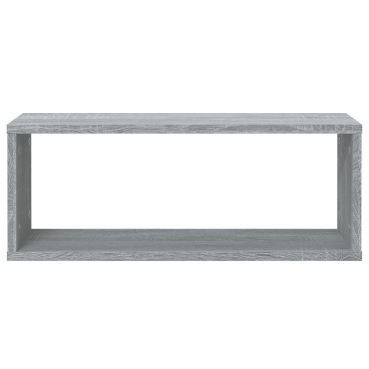 Rafturi De Perete Cub, 4 Buc., Gri Sonoma, 60X15X23 Cm, Lemn