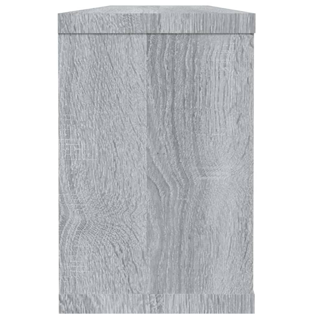 Rafturi De Perete Cub, 4 Buc., Gri Sonoma, 60X15X23 Cm, Lemn