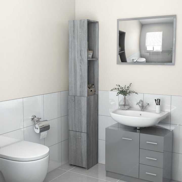 Dulap De Baie, , 25X26,5X170 Cm, Lemn Prelucrat